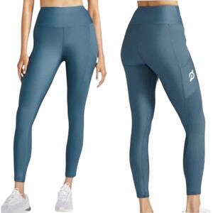 Peloton Show Up Pocket Legging Womens Small Teal High Rise Gym Yoga Activewear